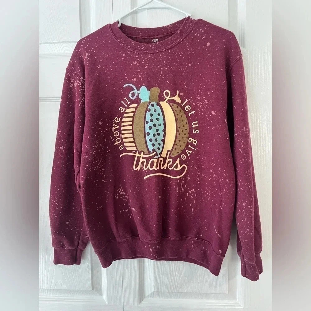 Fall Boutique pullover! “Above all let us give Thanks”